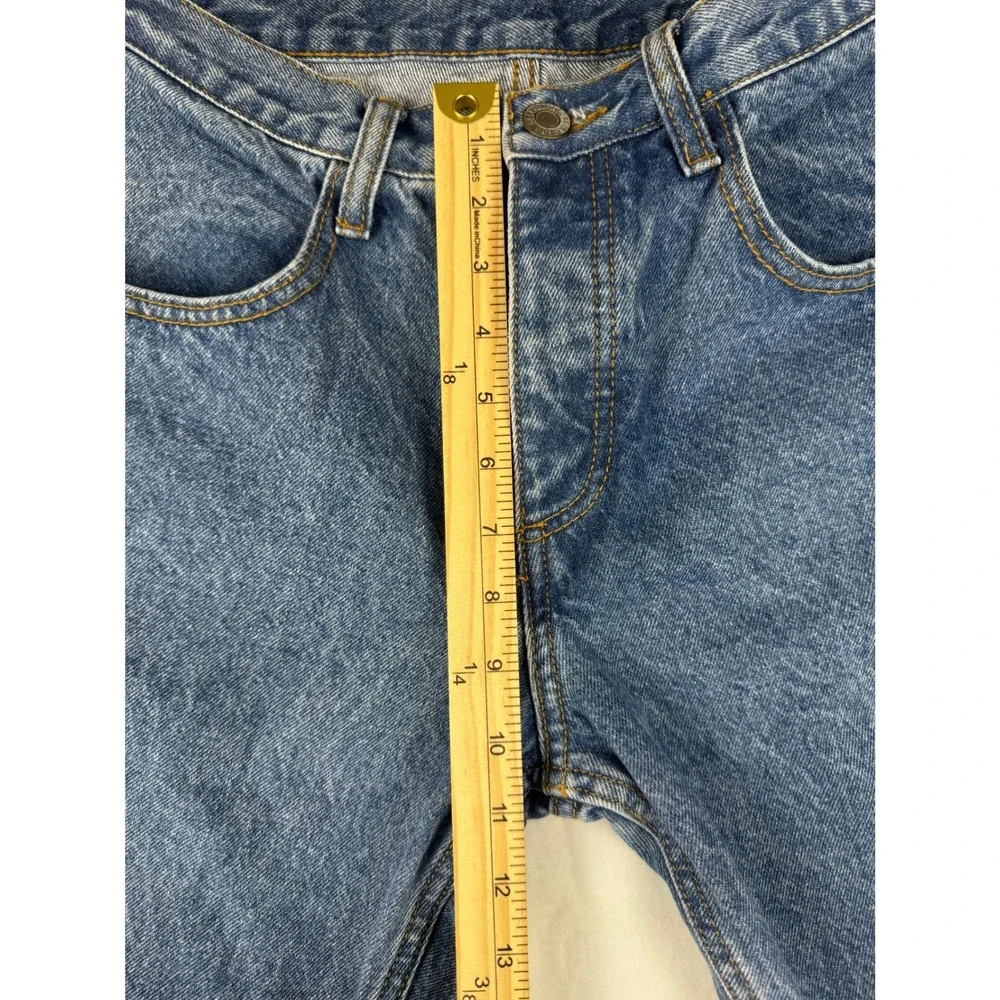 John Galt Brandy Melville High Rise Straight Leg Blue Jeans Button Fly Size S